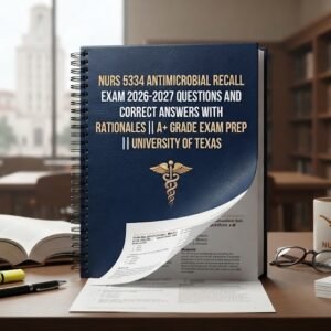 nurs 5334 antimicrobial recall